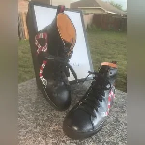 ⭐️未使用⭐️ GUCCI グッチ　KING SNAKE HighTop ブラック Gucci | Shoes | Gucci Kingsnake Hightop Sneakers Size 42